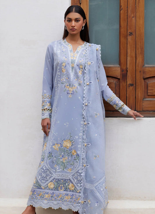 ELAN Embroidered Luxury Lawn - 01A MINA