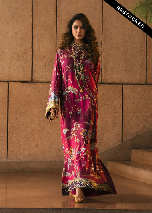 Crimson Eid Print’26-Laila-Plum