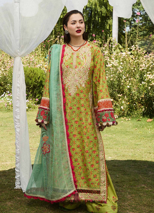 Hussain Rehar - Embroidered  Lawn - Shein