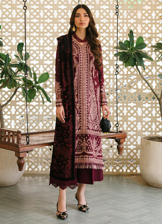 Bin Ilyas - Olivia Embroidered Winter - 523 - A | 3 PC Kotrai