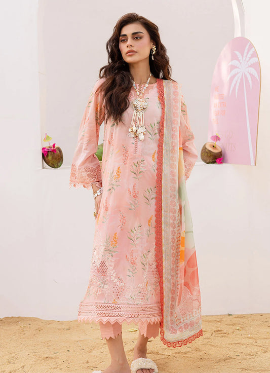 Nureh Gardenia Emb Printed Lawn'25 - NSG-195