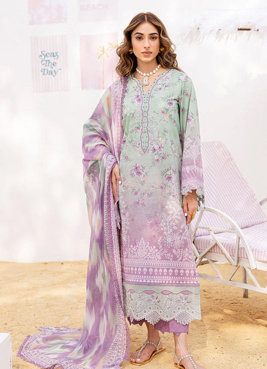 Nureh Gardenia Emb Printed Lawn'25 - NSG-194