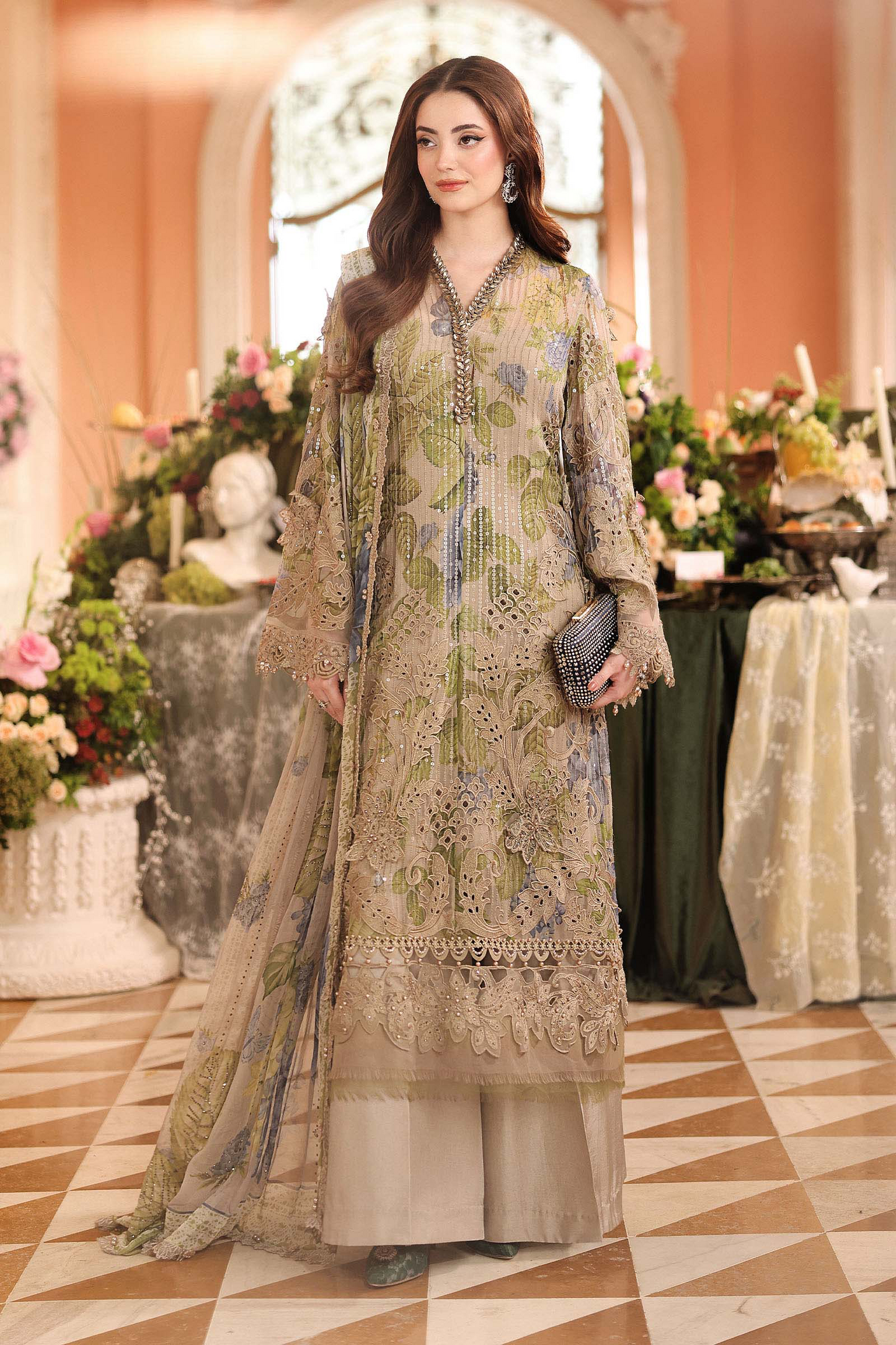 Maria B Royale Tea Affair Chiffon’26-D3