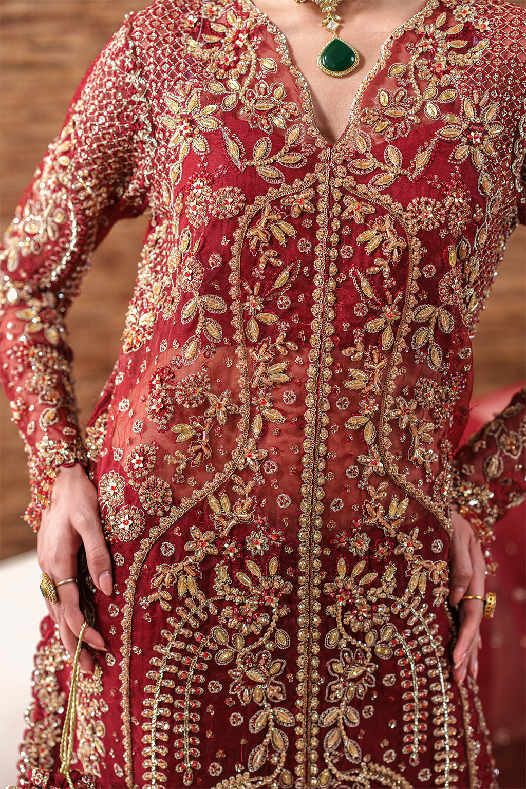 Emaan Adeel Luxury Formals’26-Ruby Veil