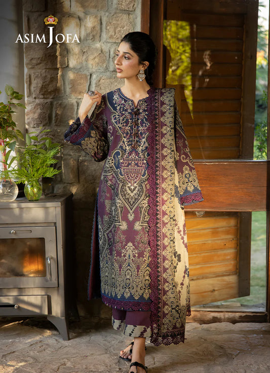 Asim Jofa - AJUW-06 EMBROIDERED KHADDAR 3 Pcs