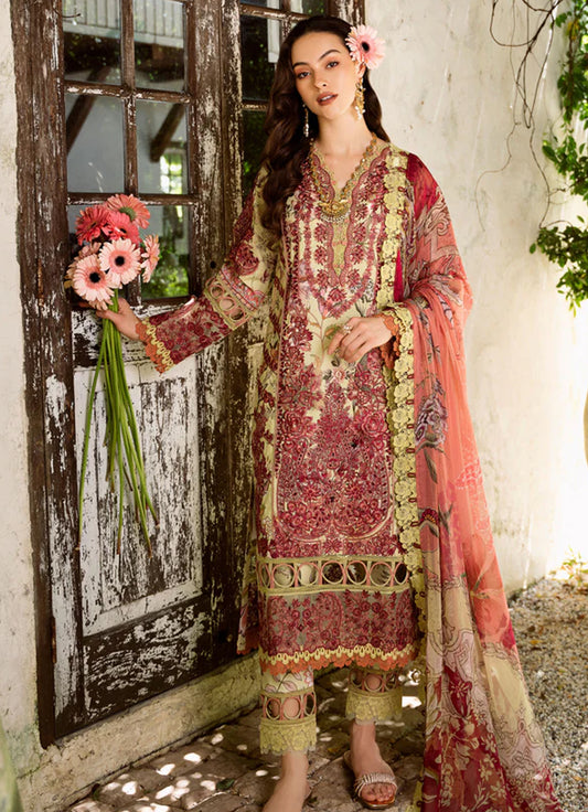 Jade - FLORA CAMBRIC 3PC COLLECTION - MEHNDI