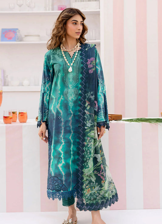 Nureh Gardenia Emb Printed Lawn'25 - NSG-190