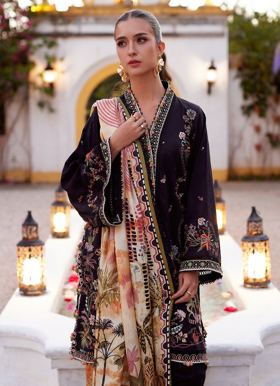 Farah Talib Aziz Luv Duv Lawn’26-Blanca Black