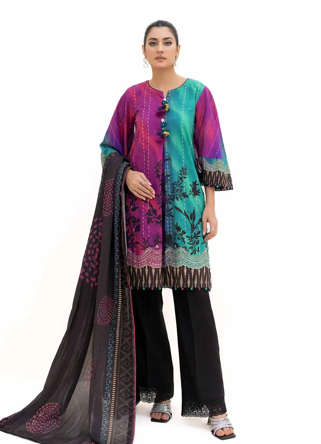 Gul Ahmed - Printed Khaddar - 3PC - CN-42003