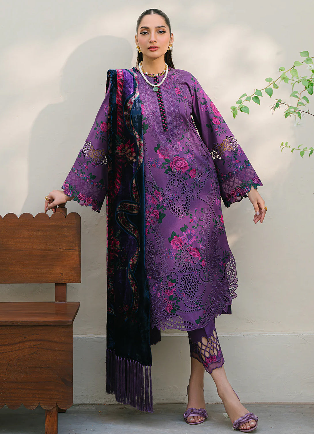 Bin Ilyas - Olivia Embroidered Winter - 526 - A | 3 PC Kotrai