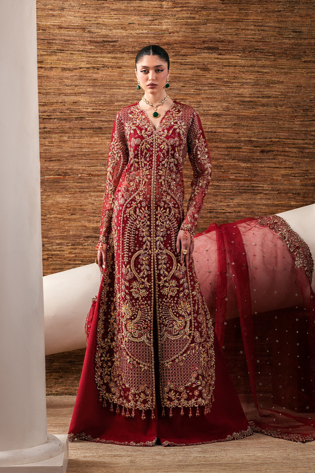 Emaan Adeel Luxury Formals’26-Ruby Veil
