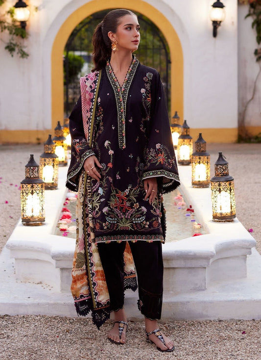 Farah Talib Aziz Luv Duv Lawn’26-Blanca Black