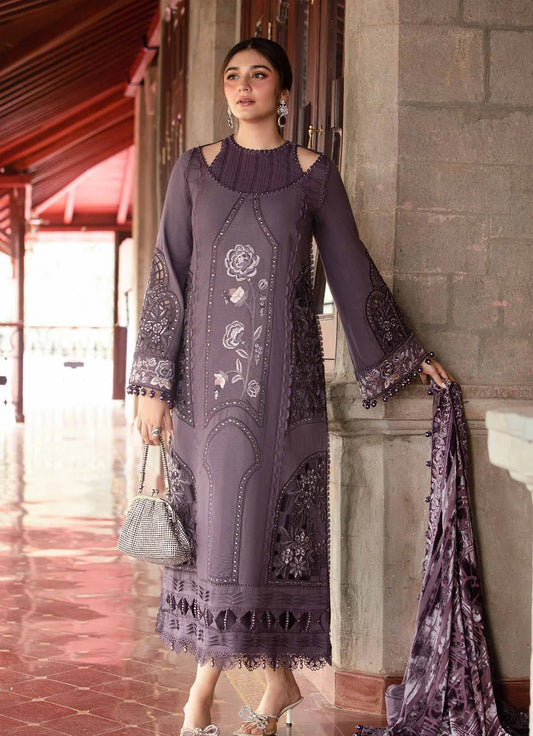 Maria B - Winter Luxe - Embroidered Velvet Suit | DL-1202