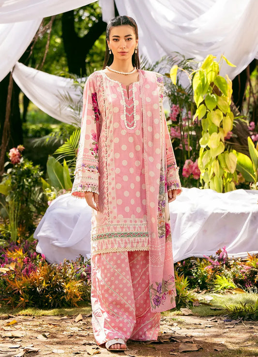 Elaf Prints Lawn'25 - EPS-2A ROSE DUSK