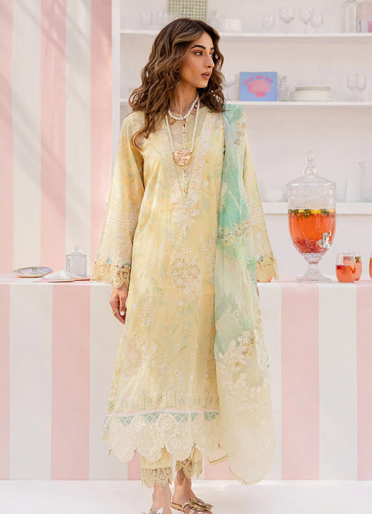 Nureh Gardenia Emb Printed Lawn'25 - NSG-188