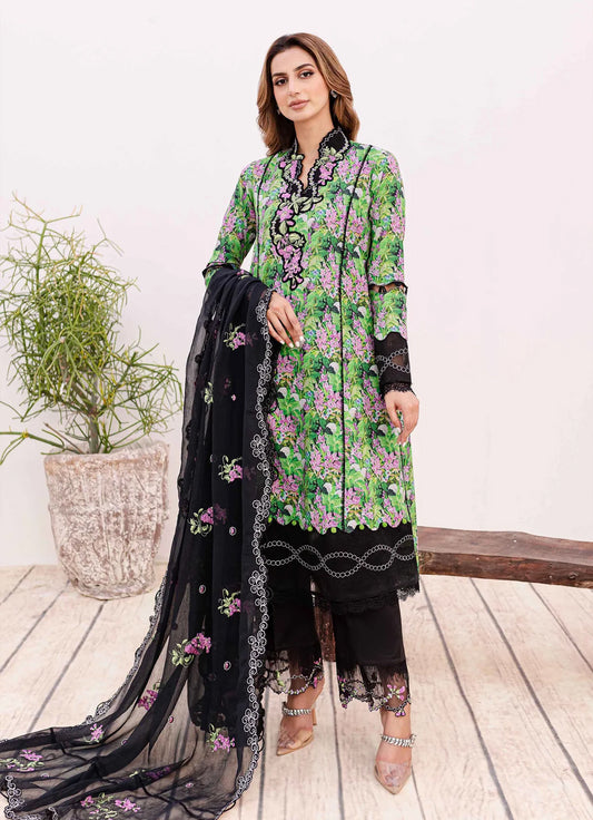 Sable Vogue Shiree Lawn'24 - Black Iris