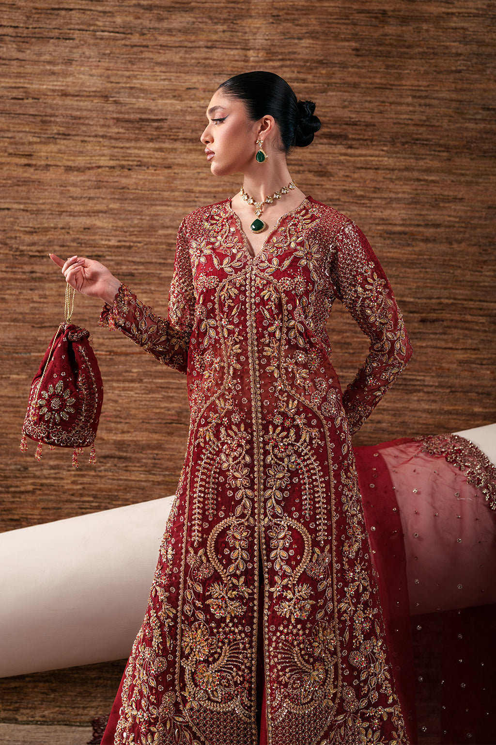 Emaan Adeel Luxury Formals’26-Ruby Veil