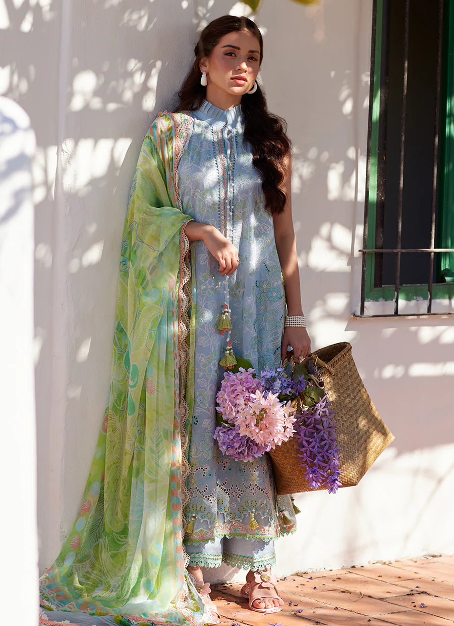 Farah Talib Aziz Luv Duv Lawn’26-Sienna Sky Blue