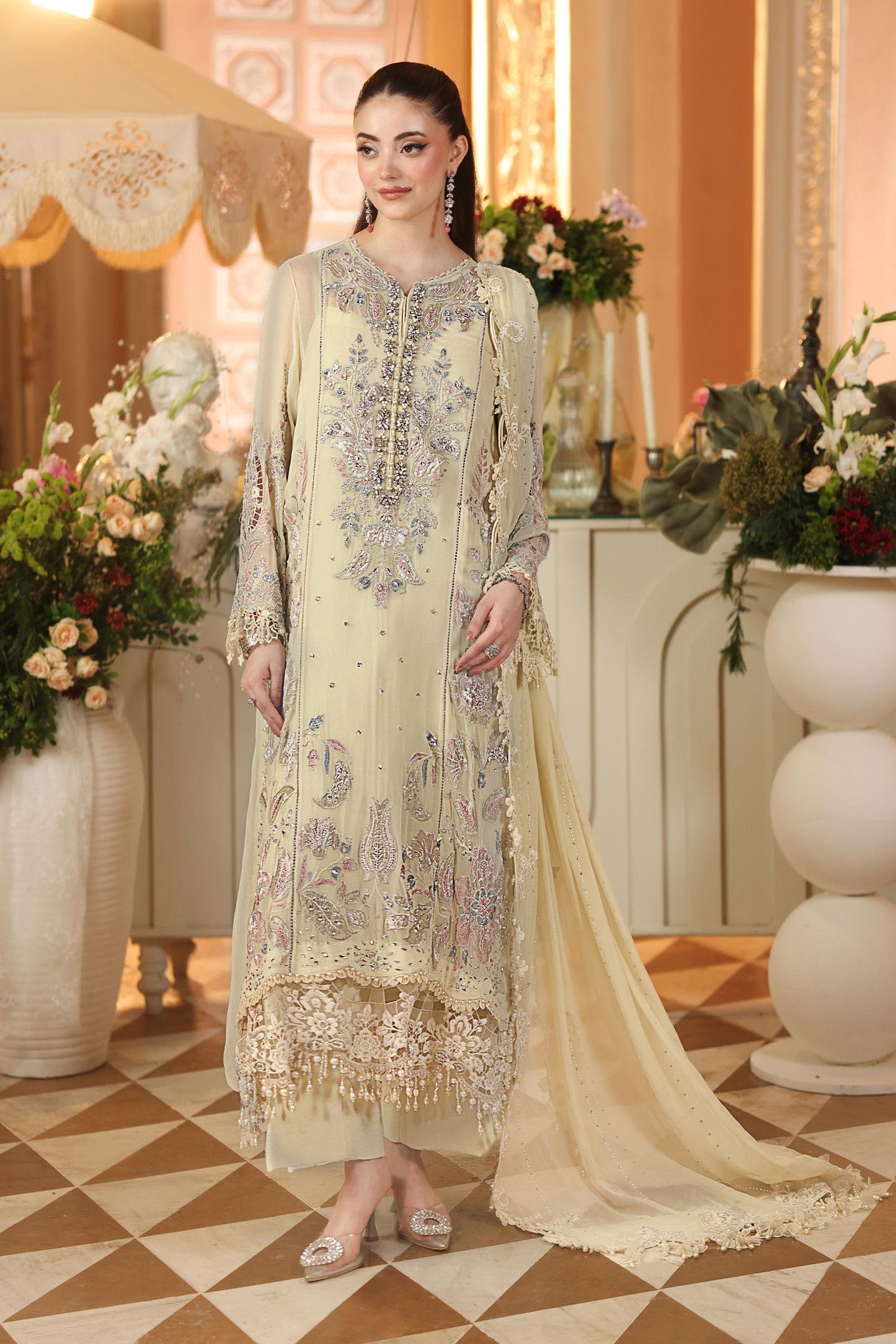 Maria B Royale Tea Affair Chiffon’26-D8