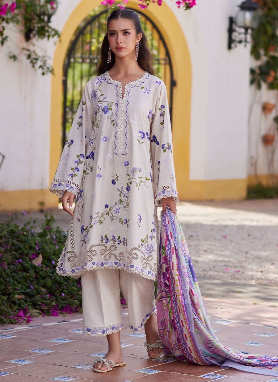 Farah Talib Aziz Luv Duv Lawn’26-Evita Ivory
